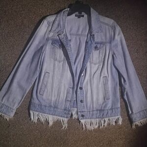 EXCELLENT  CONDITION DENIM DISTRESSED JACKET